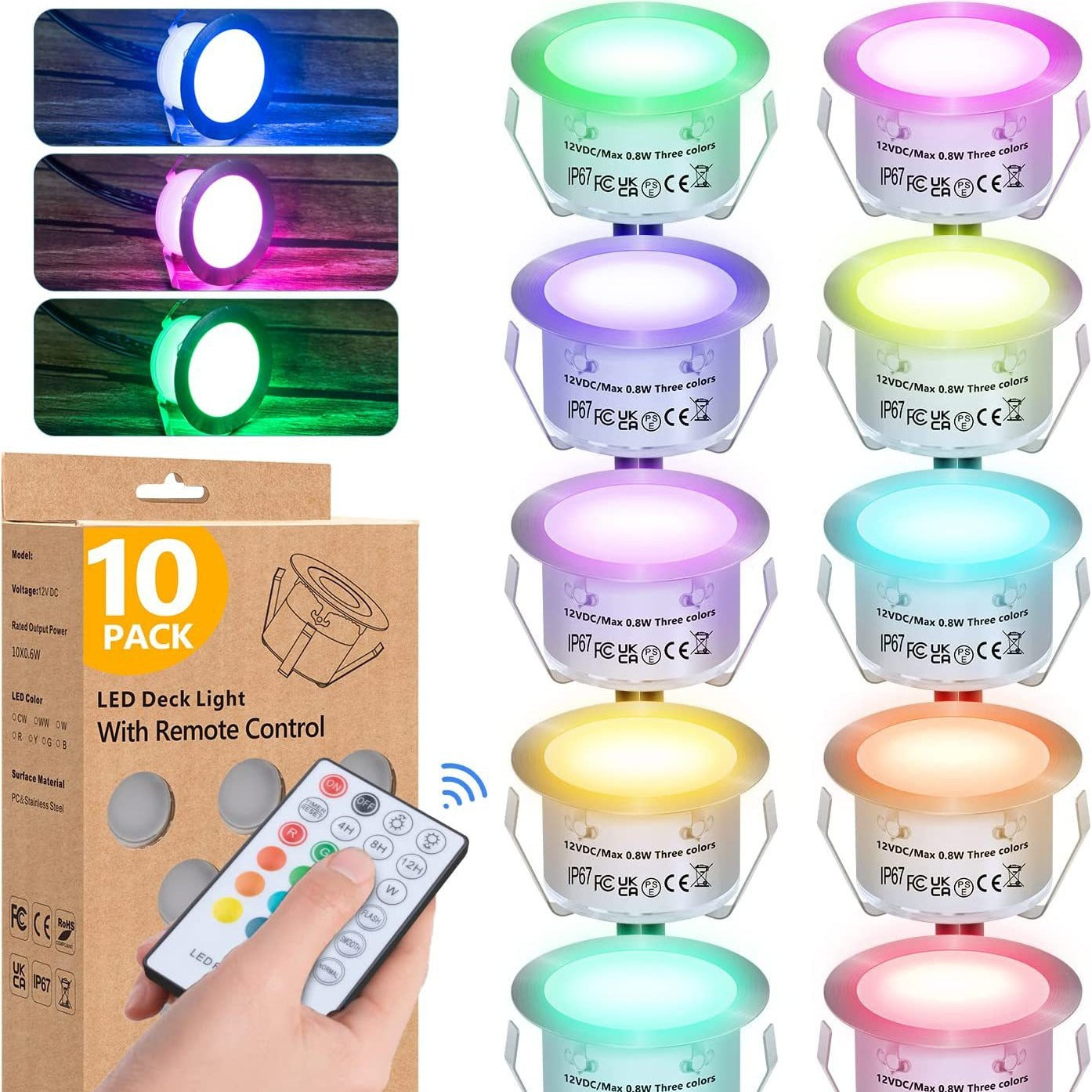 RGB Outdoor Lamp String LED Underground Lamp Low