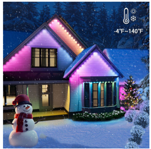 Lumière décorative LED intelligente étanche RGB pour avant-toit extérieur