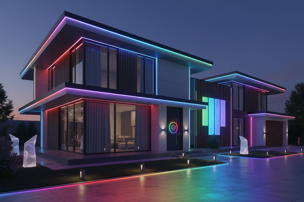 fais moi un .gift de smarthouse avec des led rbg